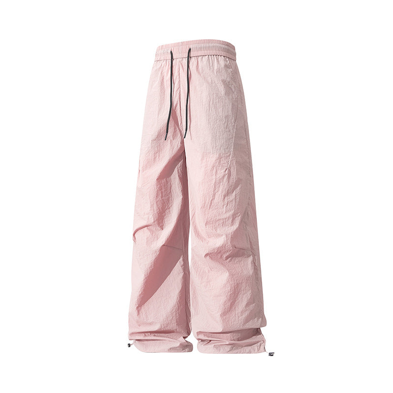 Unisex Weite technische Nylon-Hose mit Kordelzug und verstellbarem Saum Shop Nory