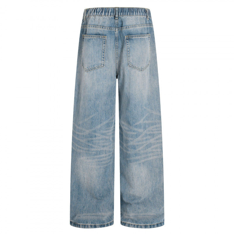Damen Weite High-Waist Jeans aus leichtem Stonewashed Denim Shop Nory