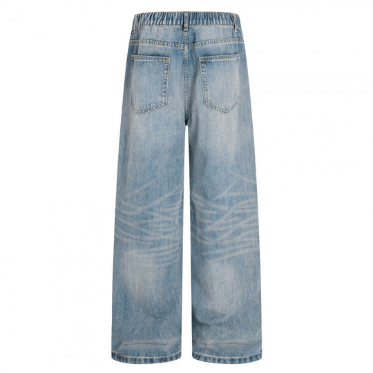 Damen Weite High-Waist Jeans aus leichtem Stonewashed Denim Shop Nory
