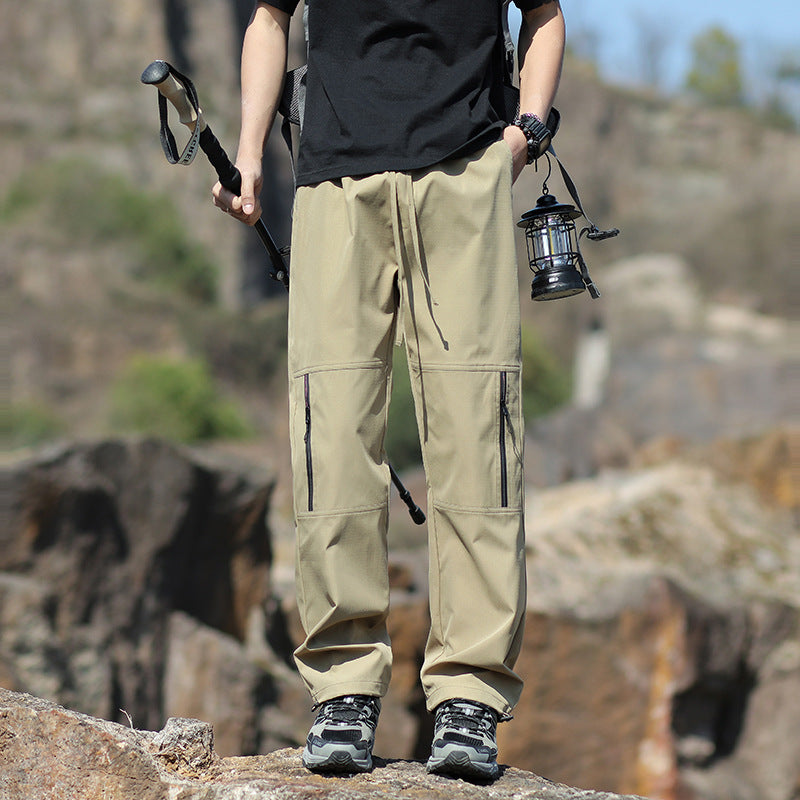 Herren Technische Outdoor- und Wanderhose mit Reißverschlusstaschen und verstellbarer Taille Shop Nory