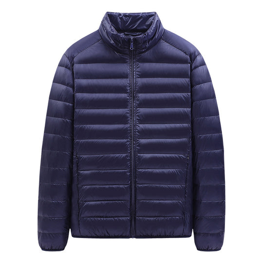Herren ultraleichte gesteppte Steppjacke mit Stehkragen und durchgehendem Reißverschluss Shop Nory