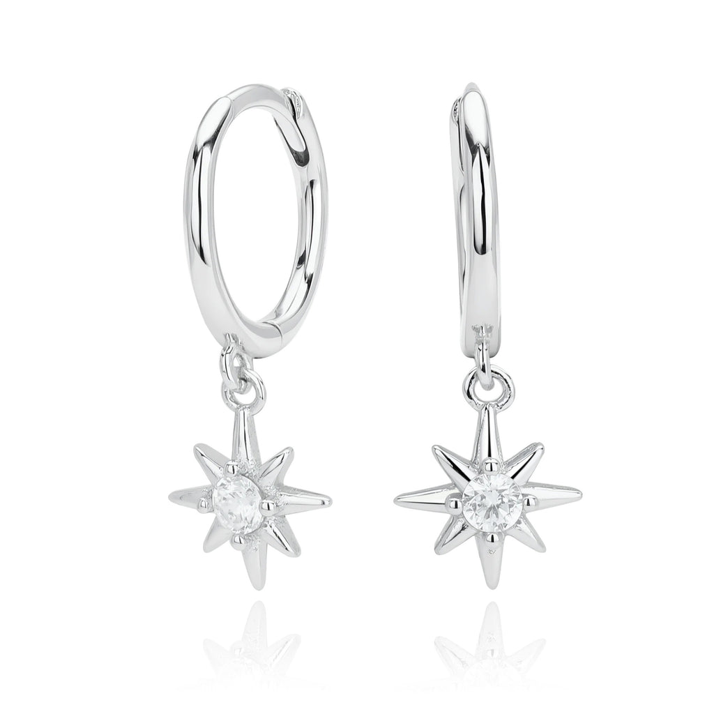 Damen Ohrhänger mit funkelndem Zirkon-Anhänger und elegantem Sternendesign Shop Nory