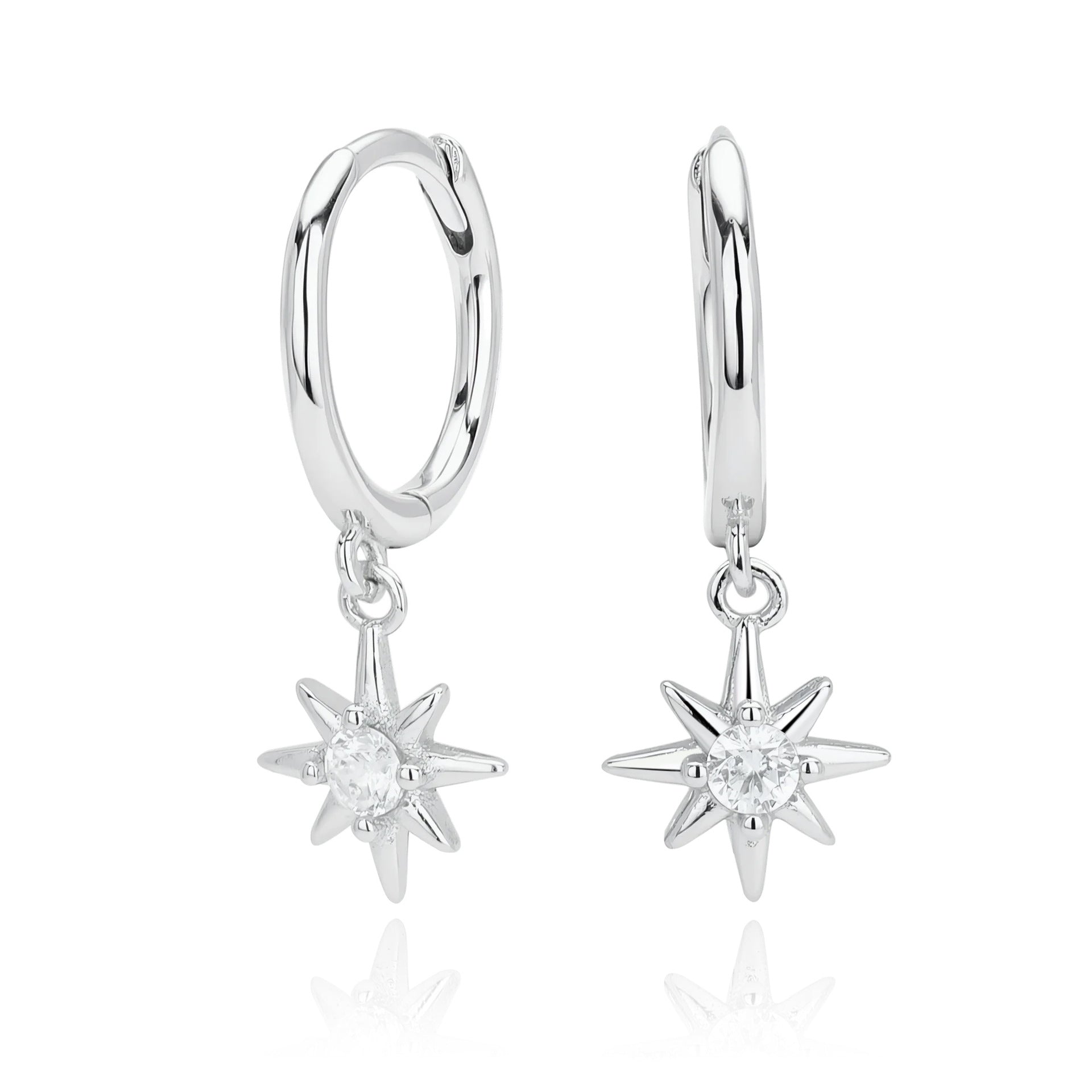 Damen Ohrhänger mit funkelndem Zirkon-Anhänger und elegantem Sternendesign Shop Nory