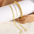 Damen Fußkettchen mit funkelnden goldfarbenen Perlen und elegantem Design Shop Nory