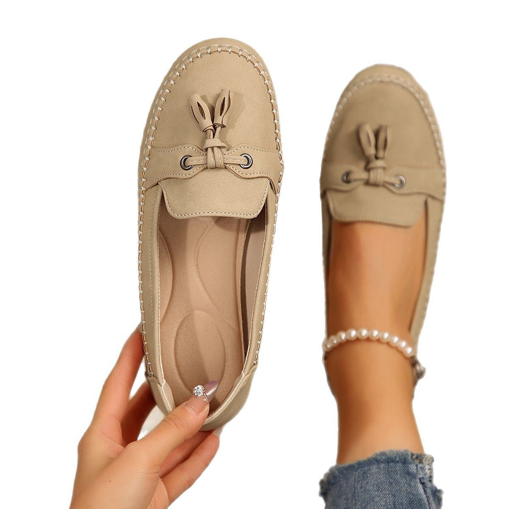 Damen Mokassin-Schuhe mit dekorativem Knoten
