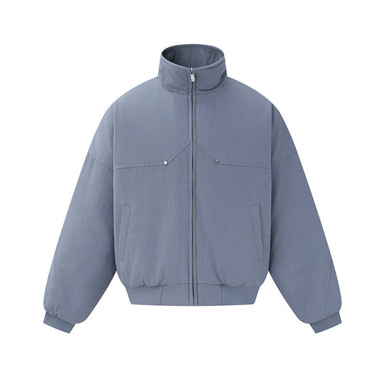 Unisex Boxy-wattierte Kurzjacke mit hochgeschlossenem Stehkragen und minimalistischer Nahtführung Shop Nory