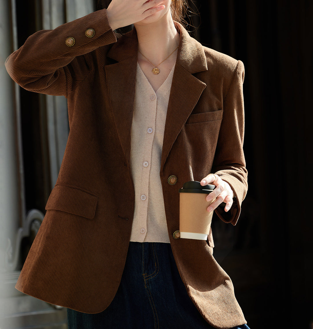 Damen modischer Cordblazer Shop Nory