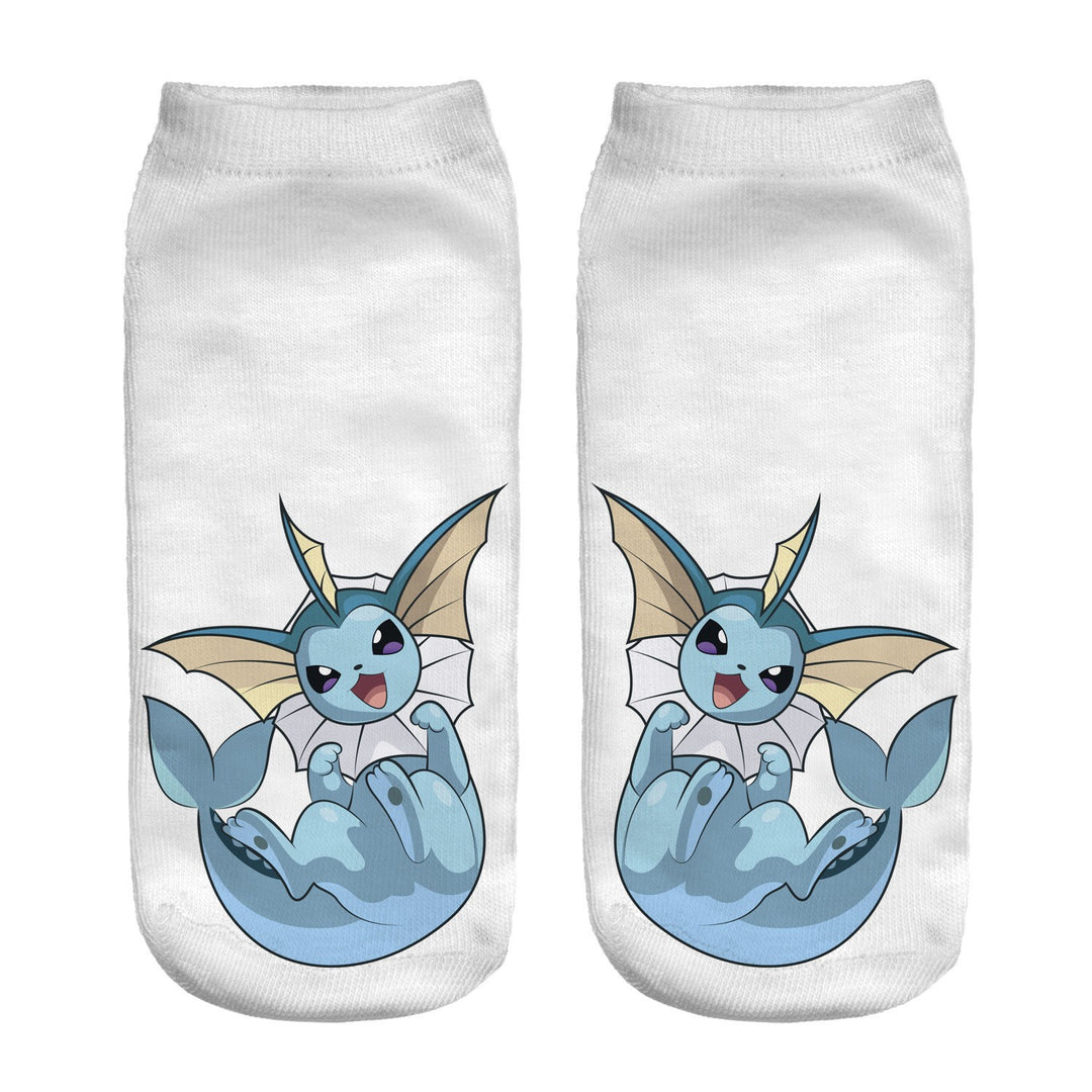 Unisex Niedrige Ankle-Socken mit Cartoon-Monster-Gesicht und weichem Baumwollmix Shopy Nory