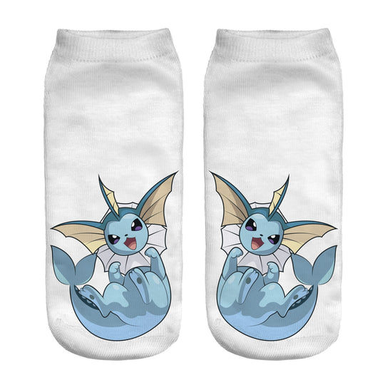 Unisex Niedrige Ankle-Socken mit Cartoon-Monster-Gesicht und weichem Baumwollmix Shopy Nory