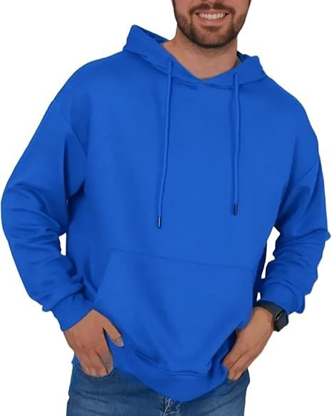 Herren nan lässiger Kapuzenpullover mit Kängurutasche, Tunnelzug und gerippten Bündchen Shop Nory