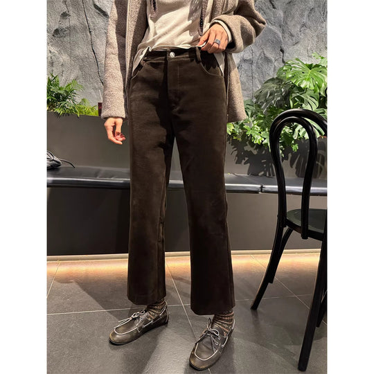 Damen Elegante Flared Cordhose Shop Nory