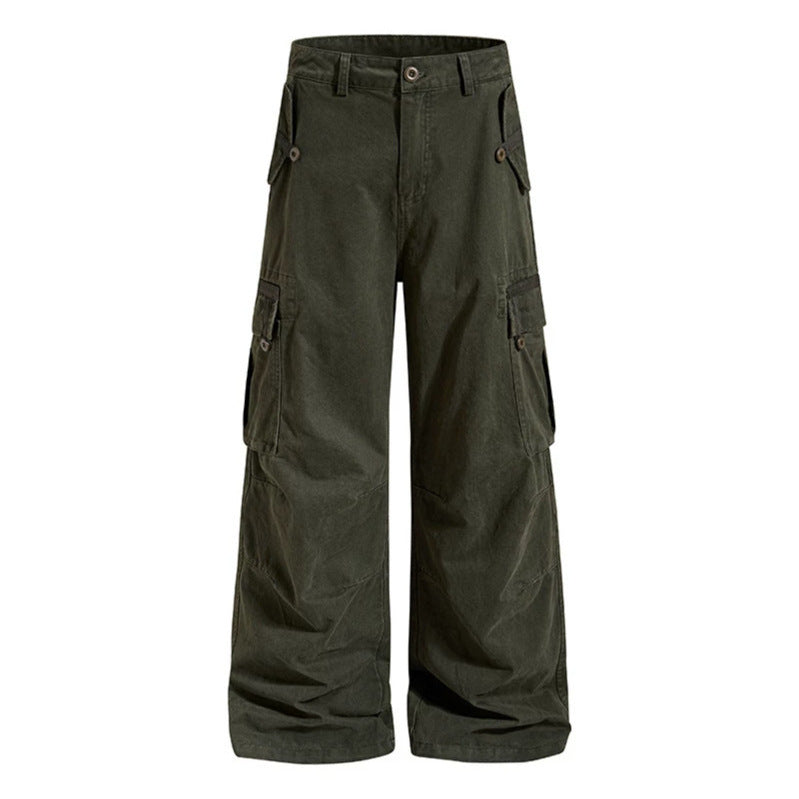 Damen Weite Cargo-Culottehose mit hoher Taille und Multi-Taschen Shop Nory