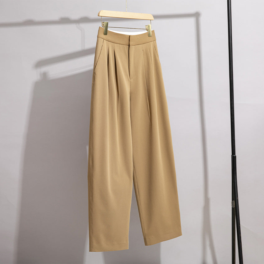 Damen Hochtaillierte Plissee-Bundhose mit weitem Bein Shop Nory
