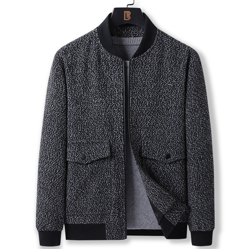 Herren Strukturierte Bomberjacke mit Steppfutter und Pattentaschen Shop Nory