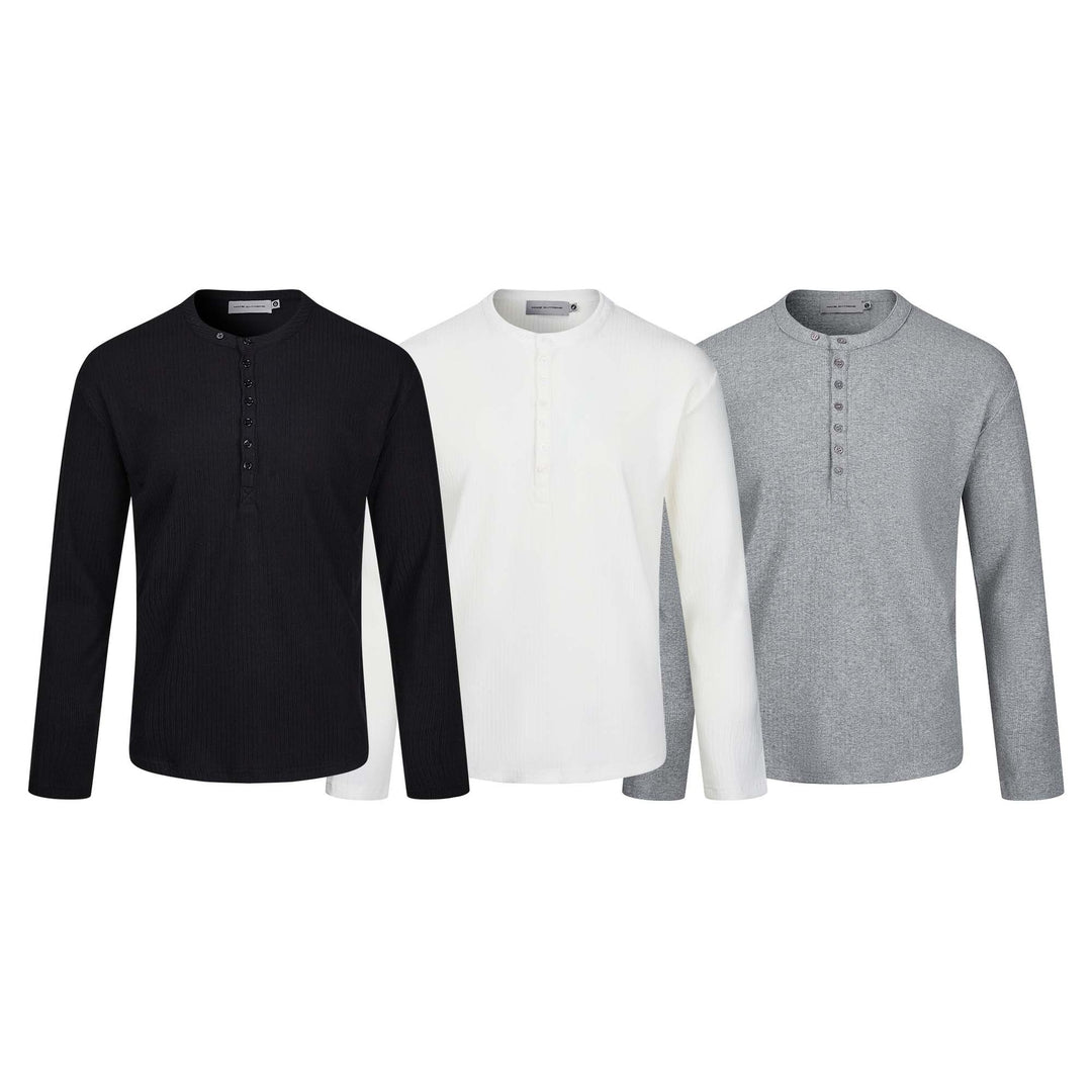 Herren Thermo-Waffelshirt mit Henley-Knopfleiste Shop Nory