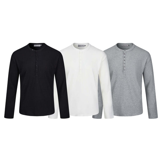 Herren Thermo-Waffelshirt mit Henley-Knopfleiste Shop Nory