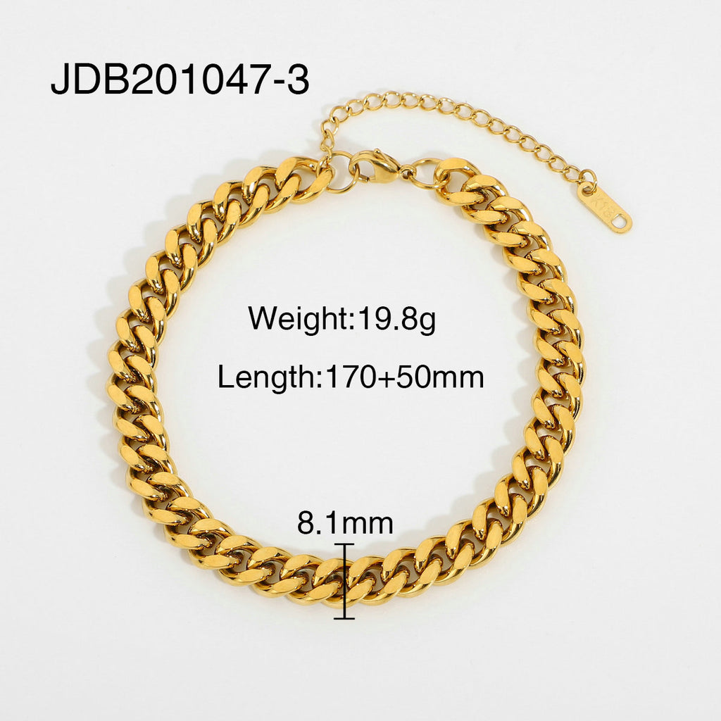 Damen Edelstahl Armband mit flexiblem Design und stylischer Kettenstruktur Shop Nory