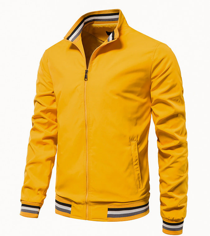 Herren leichte Bomberjacke mit Stehkragen, winddichter Außenlage und elastischen Rippbündchen Shop Nory