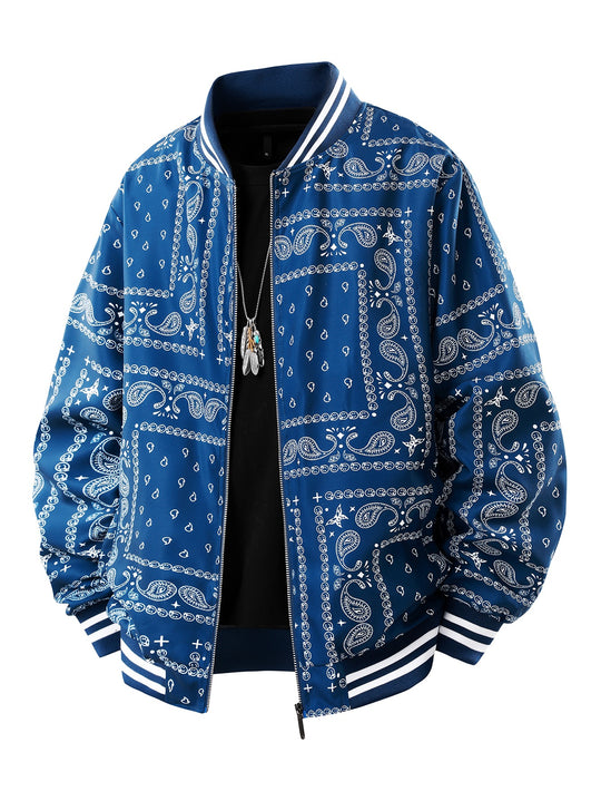 Herren Coole Bomberjacke mit Paisleymuster Shop Nory
