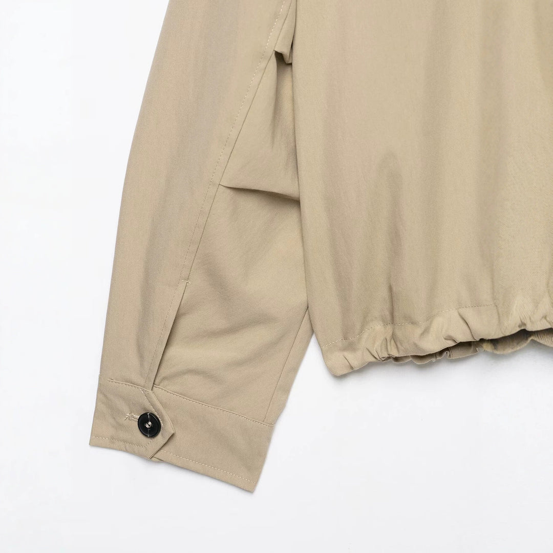 Damen Leichte Kapuzenjacke im Oversize-Boxy-Schnitt mit Tunnelzugsaum Shop Nory