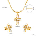Damen Schmuckset mit Kruzifix-Anhänger und passenden Ohrringen Shop Nory