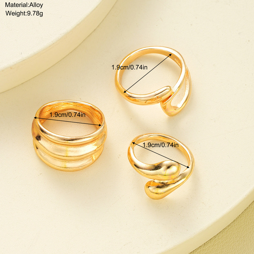 Damen modisches Ring-Set mit einzigartigen und organischen Formen Shop Nory