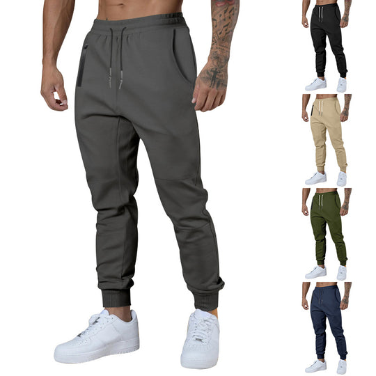 Herren Performance‑Tapered Joggerhose mit Reißverschluss‑Eingrifftaschen, elastischem Bund & gerippten Knöchelbündchen Shop Nory