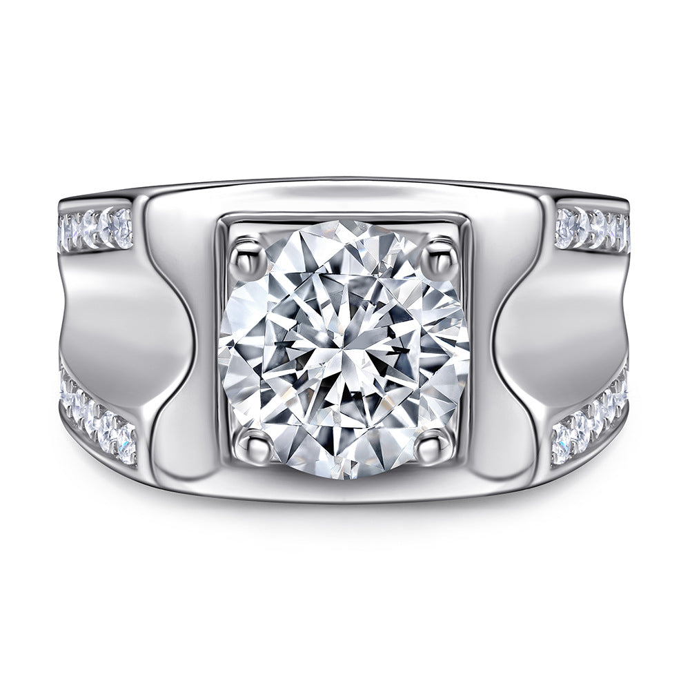 Damen Designerringe mit quadratischer Fassung und funkelnden Zirkonia Shop Nory