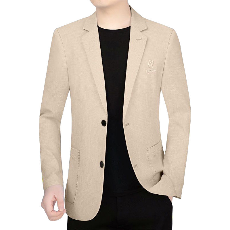 Herren Schmal geschnittenes Einreihiges City-Blazer mit strukturierter Wollmischung Shop Nory