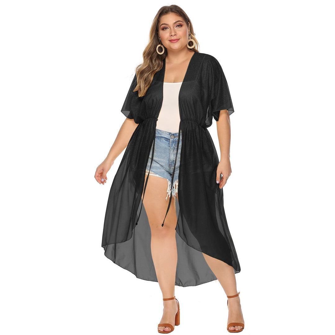 Damen eleganter transparenter Strandkimono