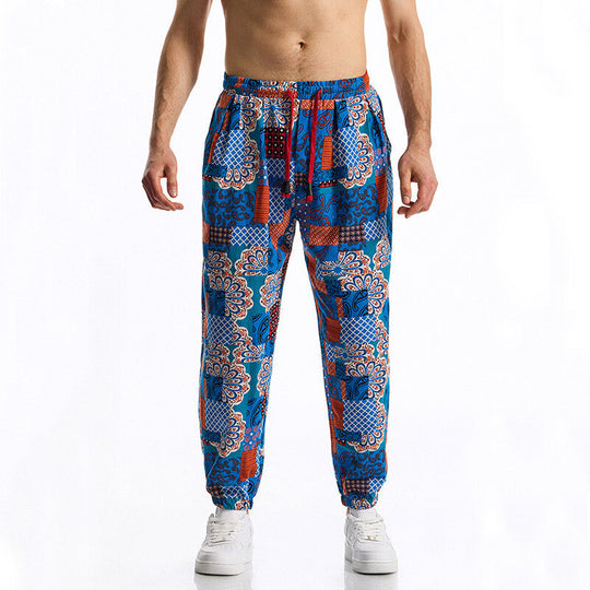 Herren Jogginghose mit modernem Patchwork-Design