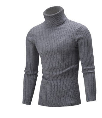 Herren Taillierter Thermo-Rollkragenpullover mit Zopf- und Rippstrickstruktur Shop Nory