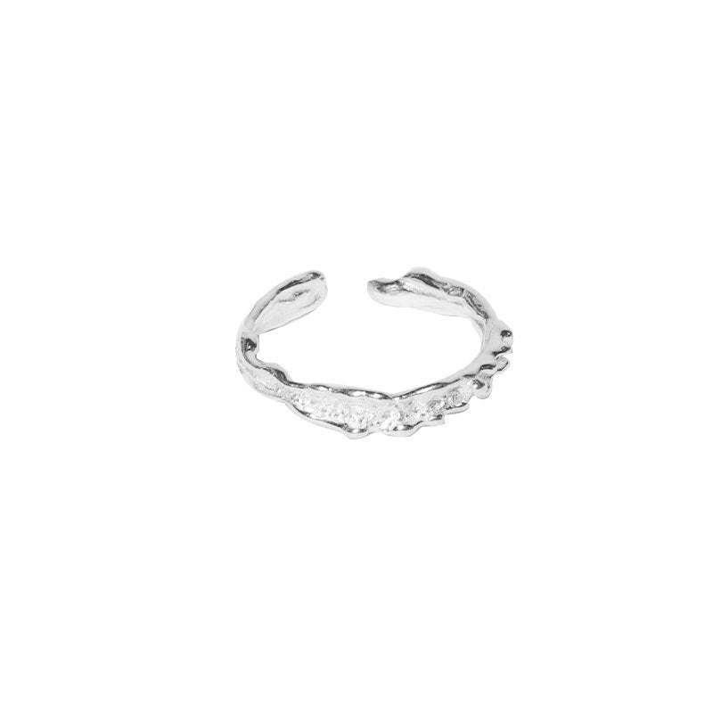 Damen Offener Ring mit kunstvollem Wellenmuster Shop Nory