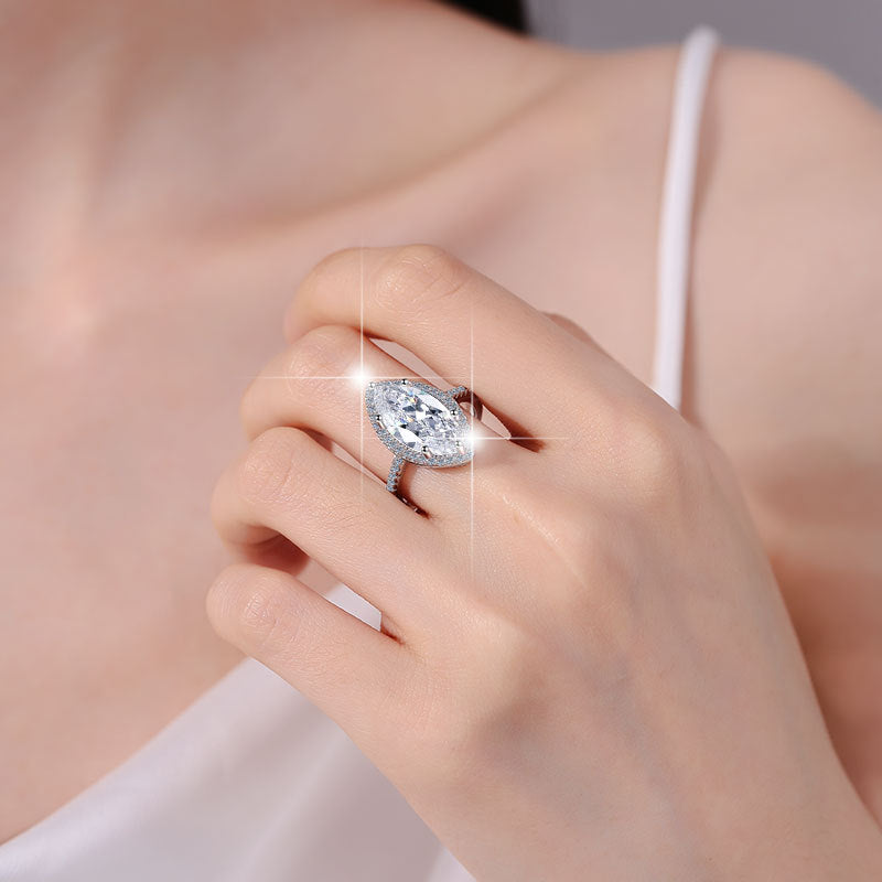 Damenring mit elegantem Marquise-Design und funkelndem Zirkonia Shop Nory