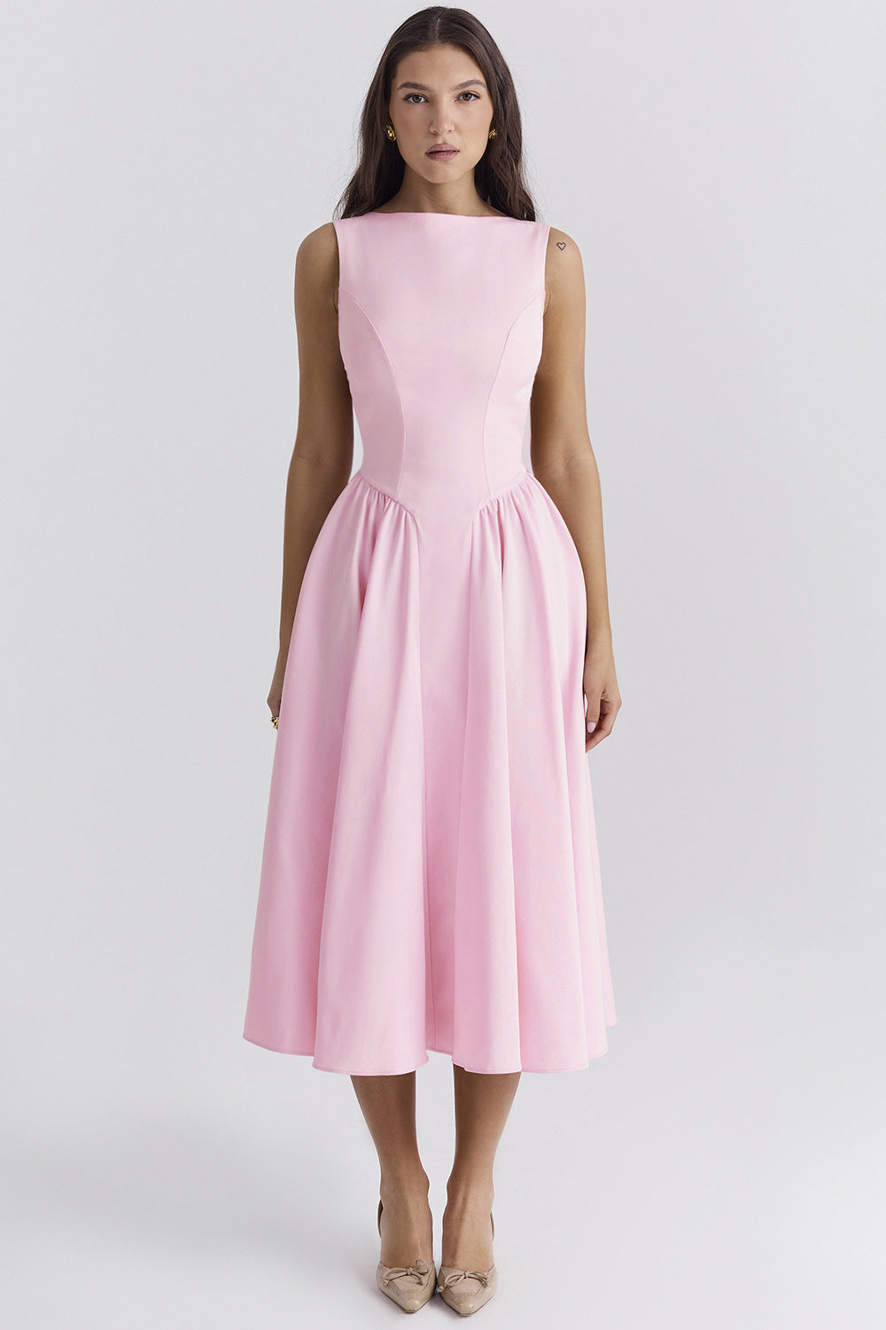 Damen A-Linie Cocktailkleid mit elegantem Taillenkürzel und femininem Schnitt