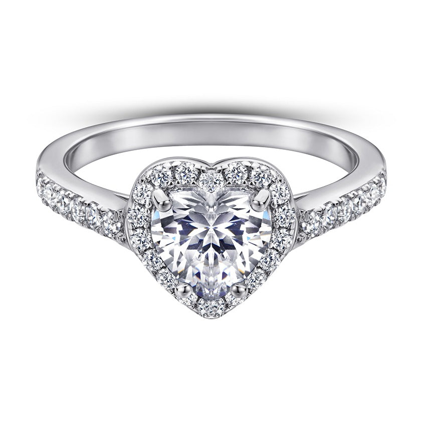 Damen Schmuckset mit elegantem Zirkonring, Ohrsteckern und Halskette Shop Nory