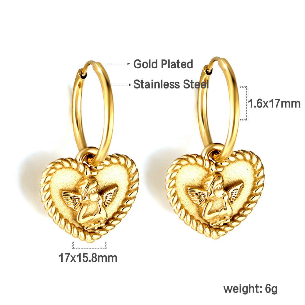 Damen elegante Halskette mit funkelndem Anhänger aus Edelstahl und goldplattierter Kette Shop Nory