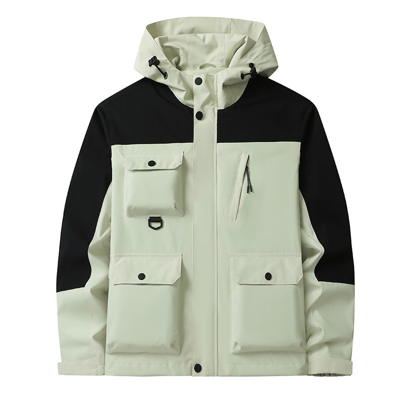 Herren Technische Utility-Fieldjacke mit Kapuze, Mehrfachtaschen und windabweisender Shell Shop Nory