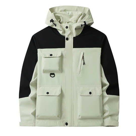 Herren Technische Utility-Fieldjacke mit Kapuze, Mehrfachtaschen und windabweisender Shell Shop Nory