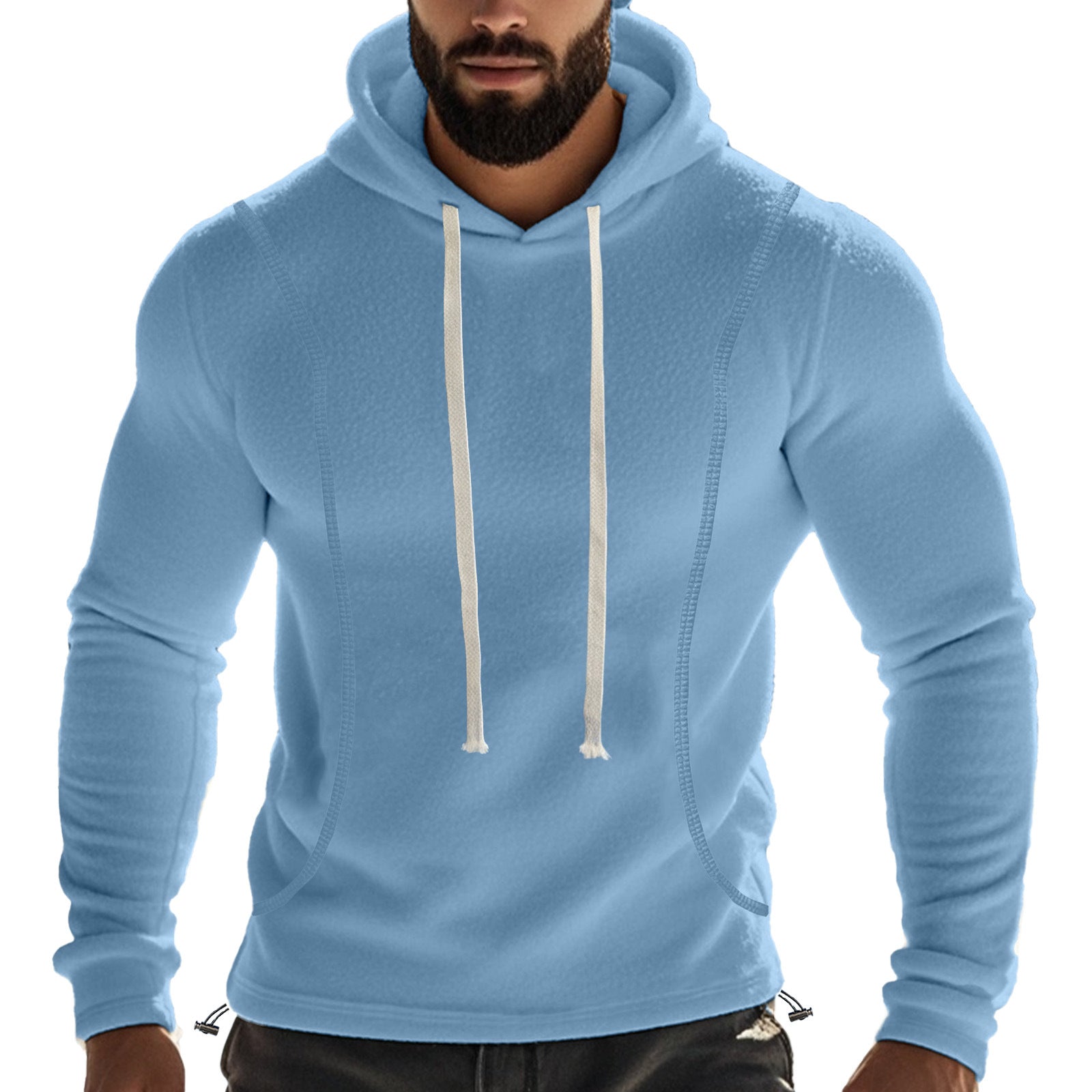 Herren Hochwertiger Fleece-Hoodie mit praktischer Kängurutasche und stylischem Design