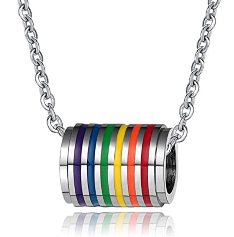 Damen trendige Halskette mit buntem Ringdesign Shop Nory