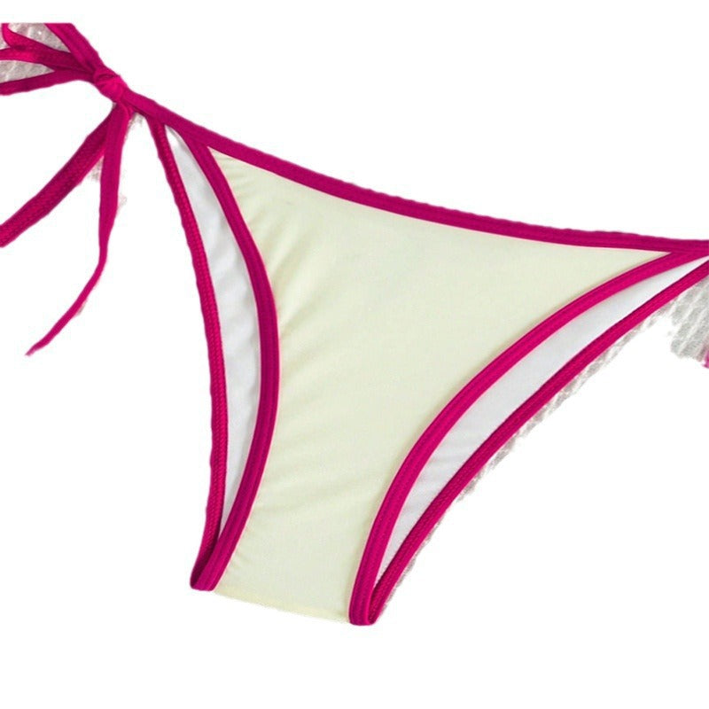 Damen Triangel-Bikini mit verstellbaren Bändern und nahtlosem Design