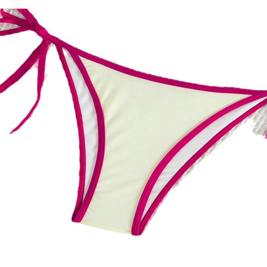 Damen Triangel-Bikini mit verstellbaren Bändern und nahtlosem Design