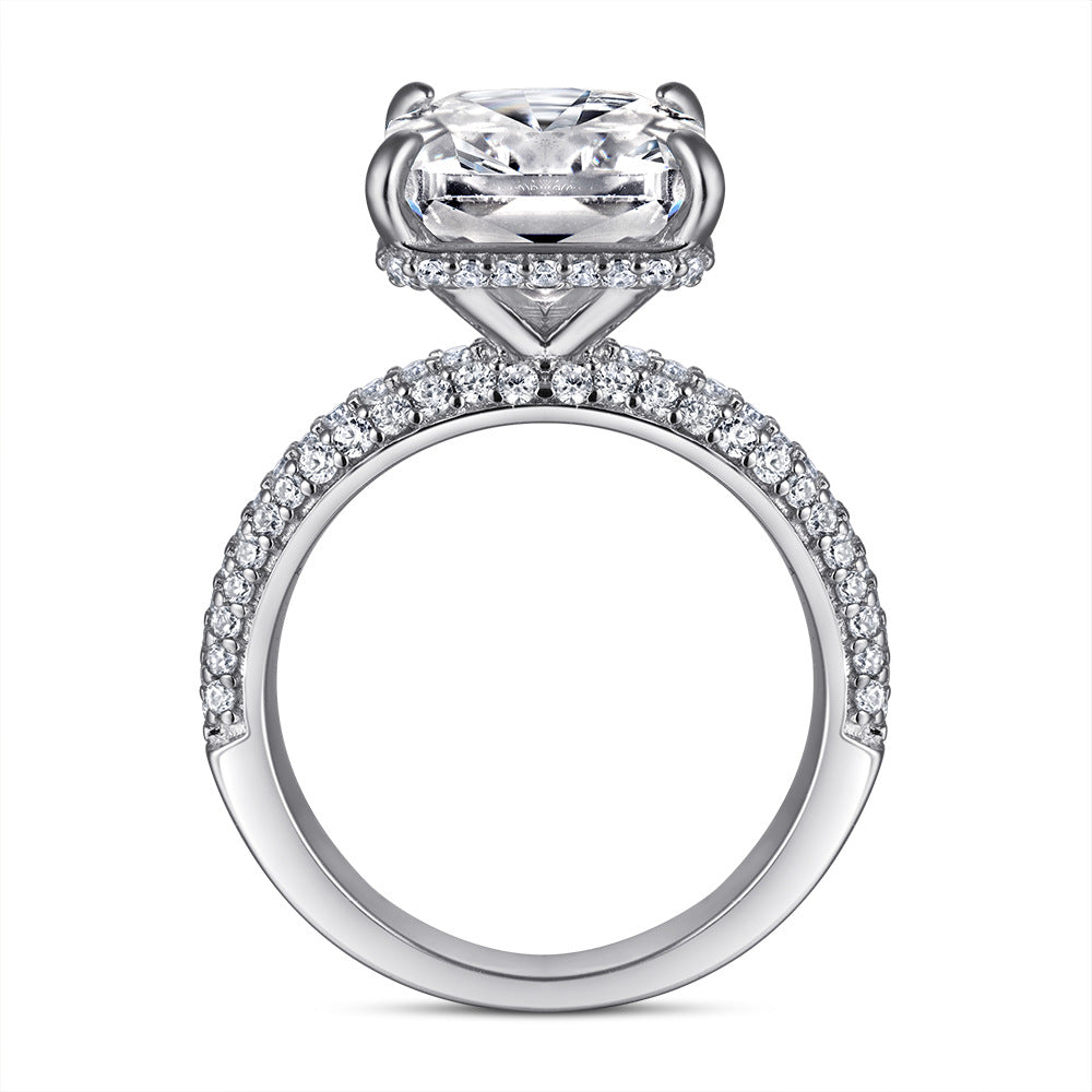 Damen eleganter Verlobungsring mit kunstvollem Kristallbesatz Shop Nory