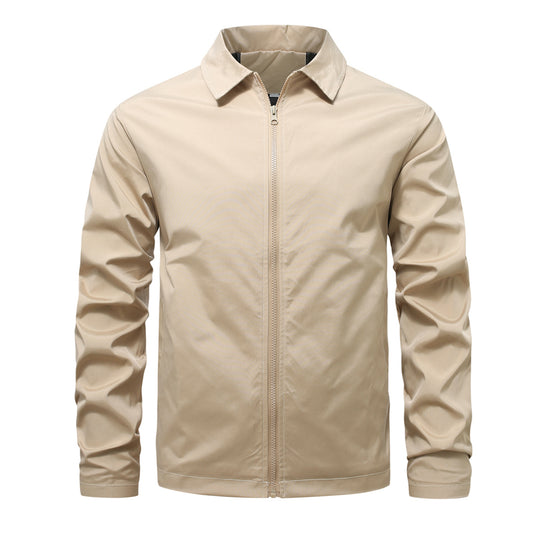 Herren nan leichte Reißverschluss-Jacke mit Hemdkragen windabweisender Funktionsstoff Shop Nory