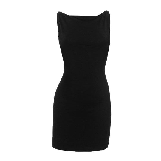 Damen figurbetontes Minikleid mit schmalem Schnitt und elegantem Rückenausschnitt