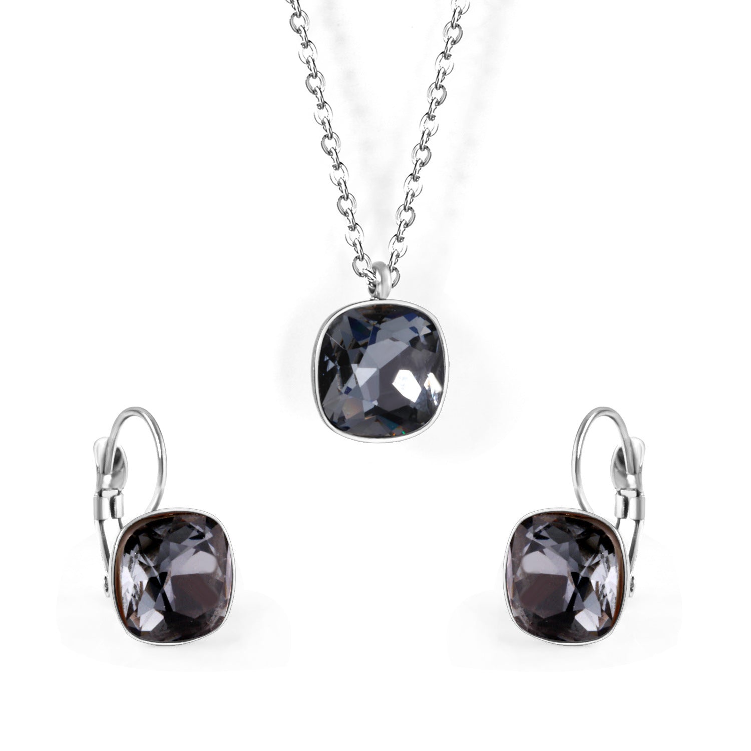 Damen Schmuckset mit exquisiten rosa Kristallen Shop Nory