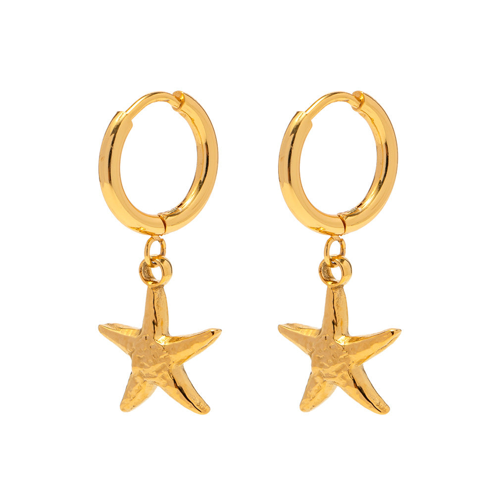 Damen Ohrhänger mit maritimem Sternen-Design aus hypoallergenem Edelstahl Shop Nory