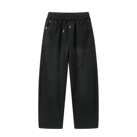 Damen Relaxte Jogginghose mit hohem elastischen Bund und seitlichen Ziernähten Shop Nory