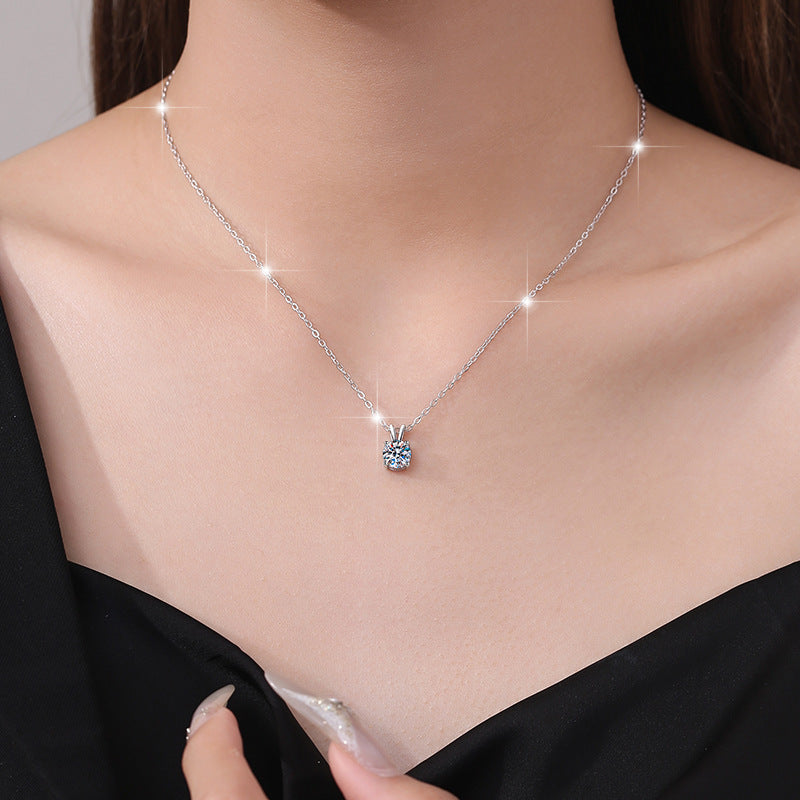 Damen elegante Halskette mit funkelndem Kristall Shop Nory